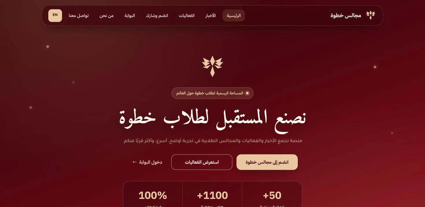 الصفحة الرئيسية لموقع مجالس خطوة